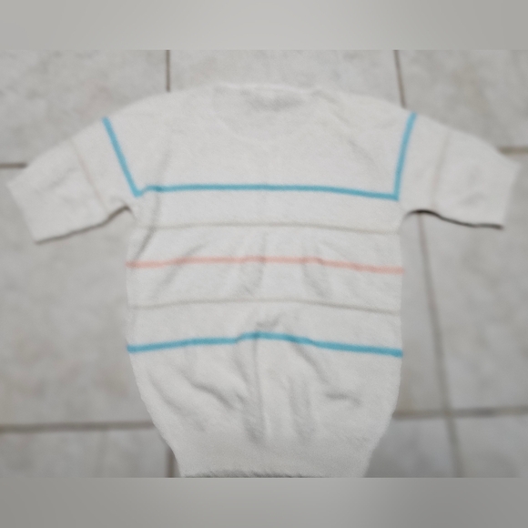 Vintage separate scene short sleeve sweater 80s medium - Picture 4 of 4